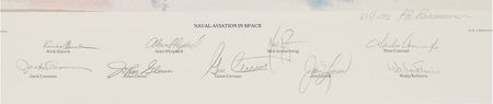 Lot #8258  Naval Aviation in Space Signed Lithograph - Image 2