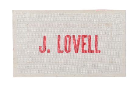 Lot #8055  Apollo 13: James Lovell Training-Worn RCU Suit Name Tag - Image 1