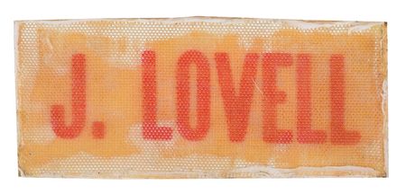 Lot #8056  Apollo 13: James Lovell's Training-Used Cryopack Velcro Name Tag - Image 1