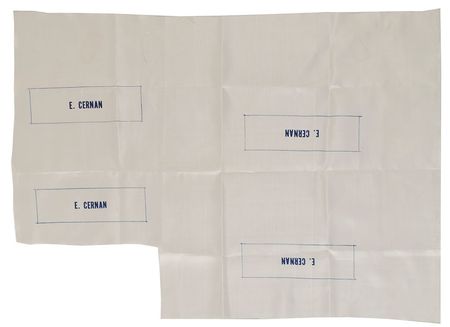 Lot #8004  Apollo 10: Gene Cernan Uncut Beta Cloth Name Tags - Image 1