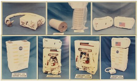 Lot #8003  Apollo 9 PLSS Equipment Set of (7) Original Vintage Photographs - Image 1