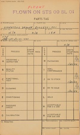 Lot #8503  Spacelab Tribology Experiment Drawers - Image 6