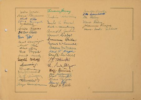Lot #8160  Early Rocket Pioneer Signatures from the Original Wernher von Braun Rocket Development Team of the German V-2 and US Saturn Moon Rocket - Image 2