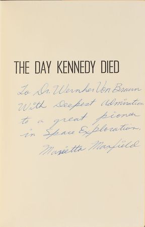 Lot #8181 Wernher von Braun's Personal Copy of 'The Day Kennedy Died' - Image 3
