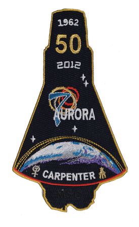 Lot #8209  MA-7: Scott Carpenter Signed Patch - Image 1