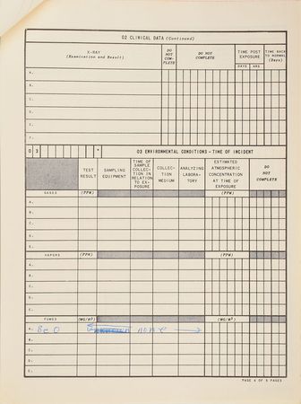 Lot #8300  Apollo 1 Report of Toxicology Exposure - Image 2