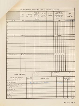 Lot #8300  Apollo 1 Report of Toxicology Exposure - Image 3