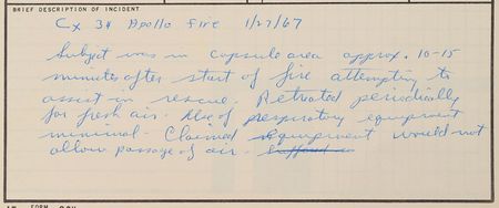 Lot #8300  Apollo 1 Report of Toxicology Exposure - Image 4