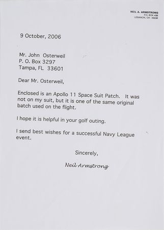 Lot #8332 Neil Armstrong Apollo 11 Patch - Image 2