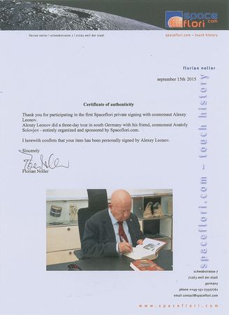 Lot #8185 Alexei Leonov Signed Photograph - Image 2