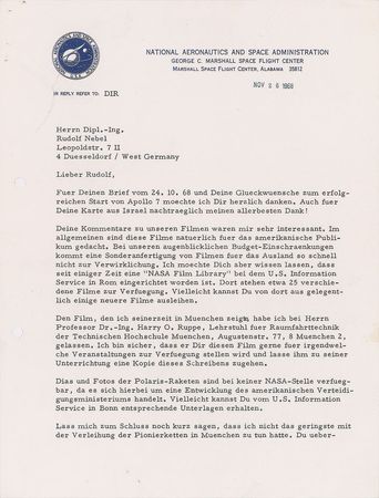 Lot #8180 Wernher von Braun Typed Letter Signed - Image 1
