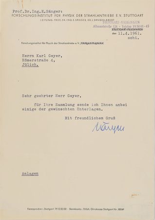 Lot #8172 Eugen Saenger Handwritten Rocket Propulsion Manuscript - Image 2