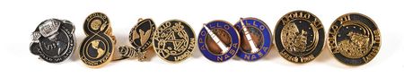 Lot #8130  Apollo Set of (8) Launch Team Pins - Image 1