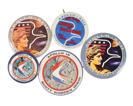 Lot #8130  Apollo Set of (8) Launch Team Pins - Image 2