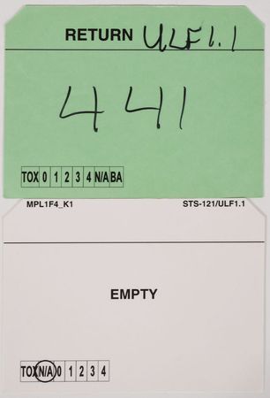Lot #8507  STS-121 and STS-126 Pair of Flown Inventory Cards - Image 2
