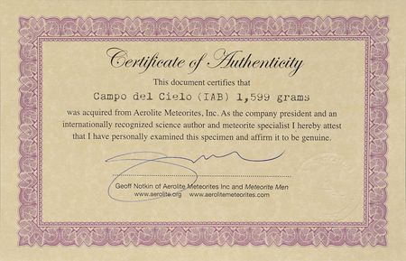 Lot #8146  Campo del Cielo Iron Meteorite - Image 3