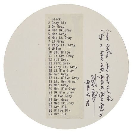 Lot #8406 Dave Scott's Apollo 15 Lunar Orbit-Flown Circular Color Chart - Image 2