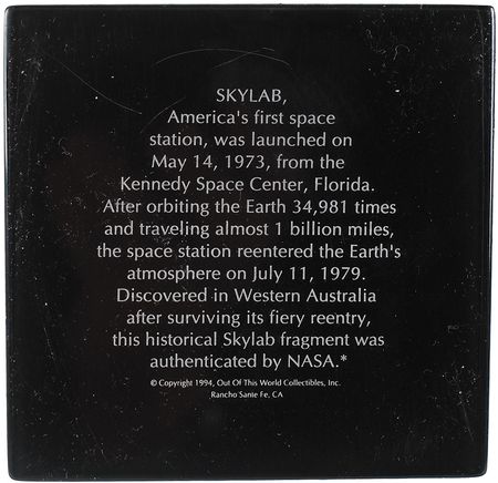 Lot #8449  Skylab Flown Fragment of Oxygen Supply Tank - Image 2