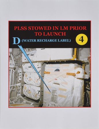 Lot #8083  Apollo 15 PLSS Water Recharge Procedure Beta Cloth Label - Image 2
