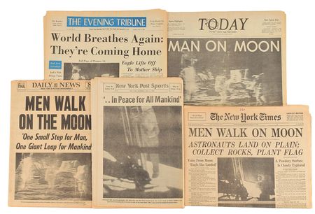Lot #8041  Apollo 11 Collection of Newspapers and Magazines - Image 1