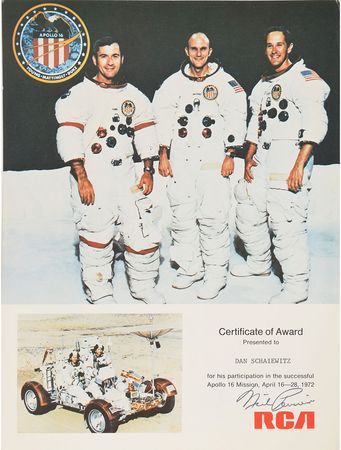 Lot #8093  Apollo 16 Coin, Certificate, and Ephemera Collection - Image 1