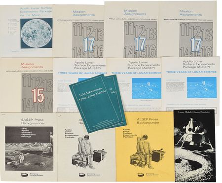 Lot #8140  ALSEP and LM Set of Brochures and Poster - Image 1