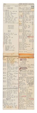 Lot #8431  Apollo 17 Set of (4) Training Cue Cards - Image 1