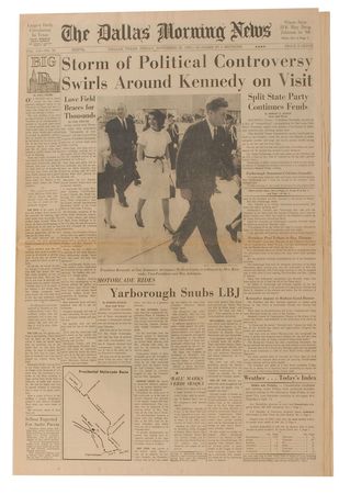 Lot #25 John F. Kennedy November 22, 1963 Dallas