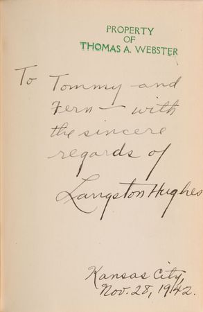 Lot #562 Langston Hughes Book - Image 1