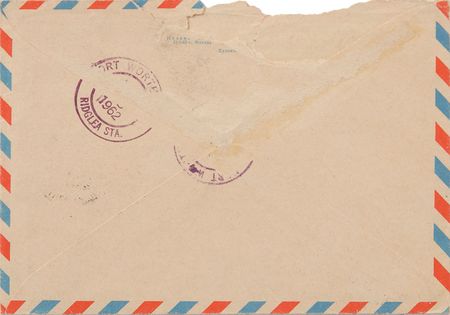 Lot #113 Lee Harvey Oswald Hand Addressed Envelope: Uncommon Oswald envelope signed in Cyrillic - Image 2