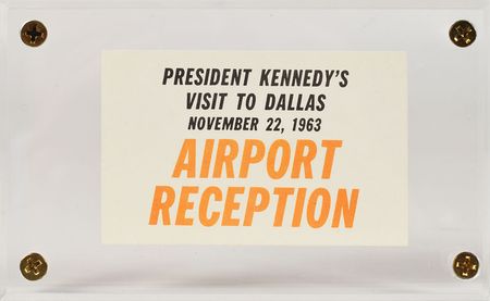 Lot #57 John F. Kennedy Airport Reception Badge Reception Badge - Image 1