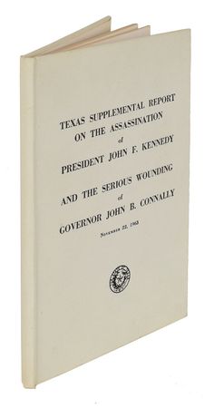 Lot #88 Texas Supplemental Report on the Assassination of John F. Kennedy Book - Image 1