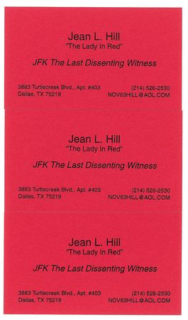 Lot #74 Kennedy Assassination: Jean Hill Signed Photo Signed Photograph and Cards - Image 2