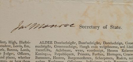 Lot #136 James Madison and James Monroe Signed Document - Image 2