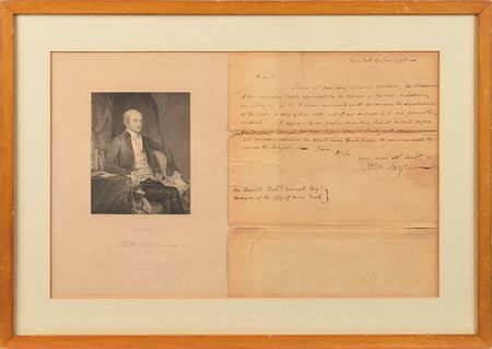 Lot #247 John Jay Handwritten Letter Signed