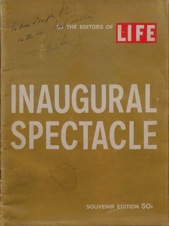 Lot #27 John F. Kennedy Signed Magazine: Historic photo-filled inaugural issue of Life Magazine, inscribed to a liberal senator and fellow civil rights supporter - Image 2