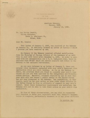 Lot #109 Lee Harvey Oswald: John G. Tower Archive Group Lot - Image 4