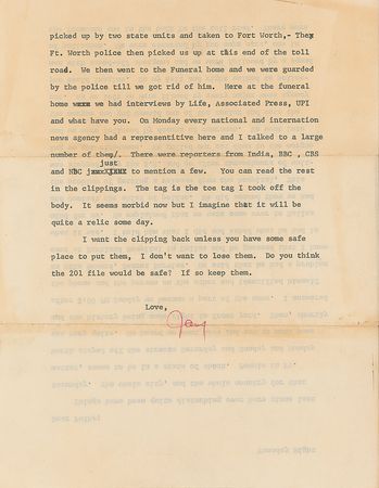 Lot #119 Lee Harvey Oswald Toe Tag: Used to identify the body of Lee Harvey Oswald at the Parkland Hospital morgue - Image 3