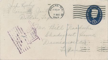 Lot #127 Jack Ruby Autograph Letter Signed: Ten days after shooting Oswald, Ruby writes from jail: 