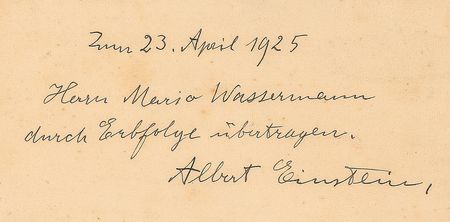 Lot #264 Albert Einstein Signature - Image 1
