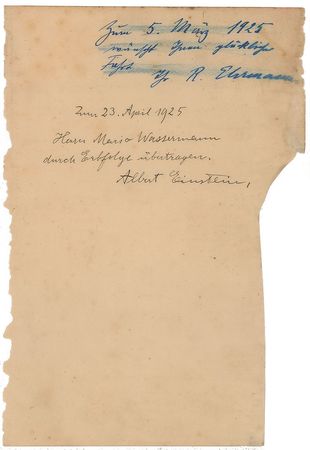 Lot #264 Albert Einstein Signature - Image 2