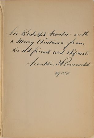 Lot #188 Franklin D. Roosevelt: Inscribed to a White House veteran, 