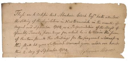 Lot #232 Abraham Clark Signed Document - Image 2