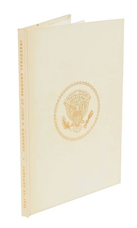 Lot #28 John F. Kennedy Signed Inaugural Address: Specially bound inaugural address inscribed to a White House medical officer - Image 3