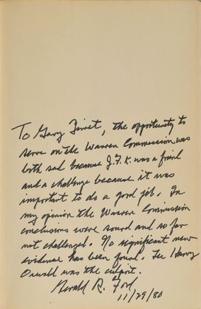 Lot #98 Gerald Ford Signed Book: 