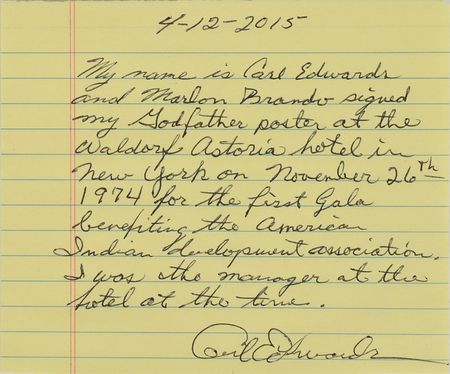 Lot #714 The Godfather: Incredibly rare Brando-signed poster for The Godfather - Image 4