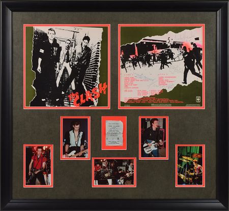 Lot #704 The Clash: Signed display for The Clash's 1977 debut - Image 1