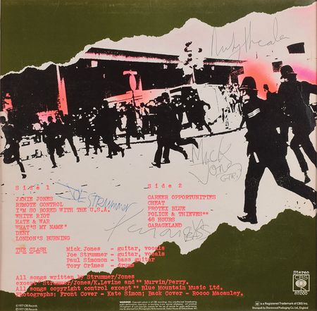 Lot #704 The Clash: Signed display for The Clash's 1977 debut - Image 2