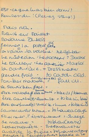 Lot #301 Princess Diana: The teenage Diana's French notebook from Swiss finishing school - Image 2
