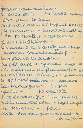 Lot #301 Princess Diana: The teenage Diana's French notebook from Swiss finishing school - Image 3
